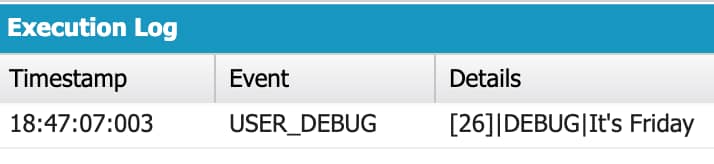 Screenshot of the Developer Console output demonstrating the usage of Enumerator in switch case.