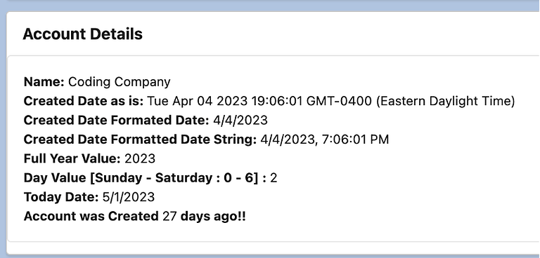 Salesforce Object Fields Data Types in Apex & LWC JavaScript