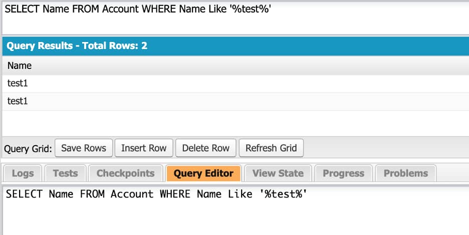 Developer Console's running SOQL Sample